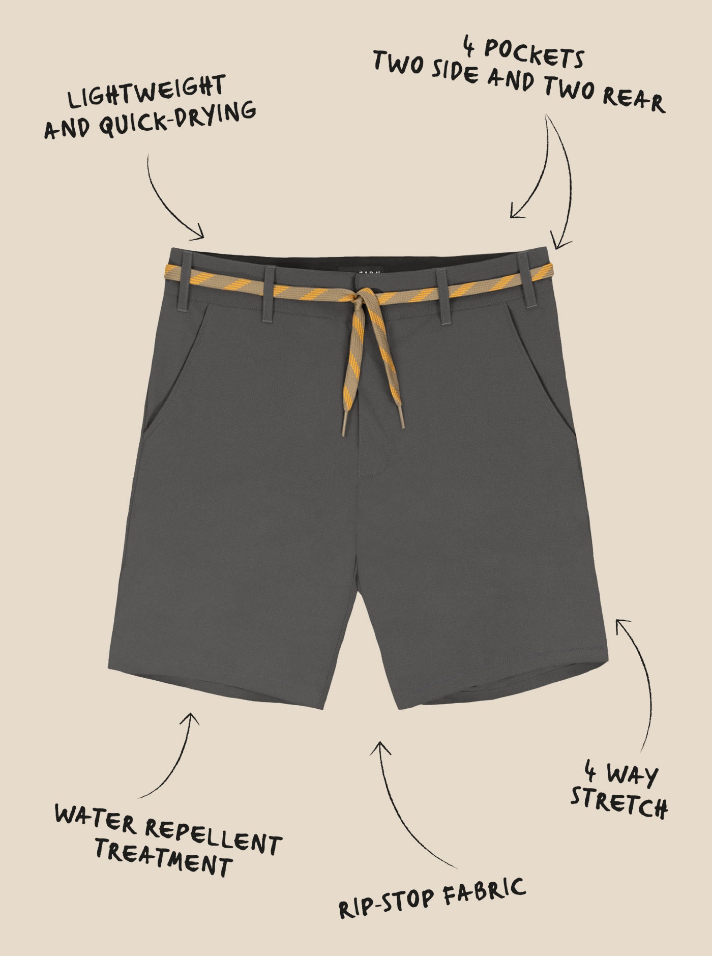 Lakewood Adventure Shorts II - Charcoal