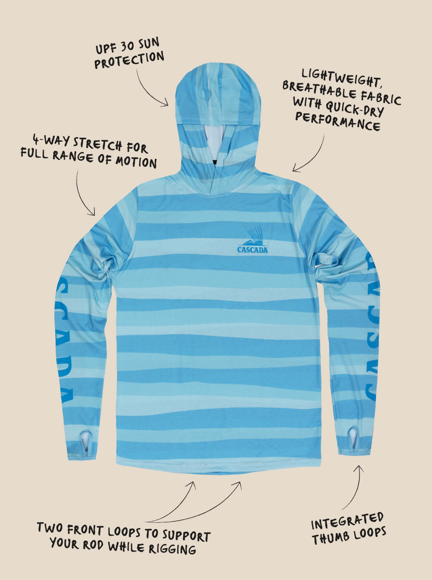 Trail T-Shirt Hoodie - Roosterfish