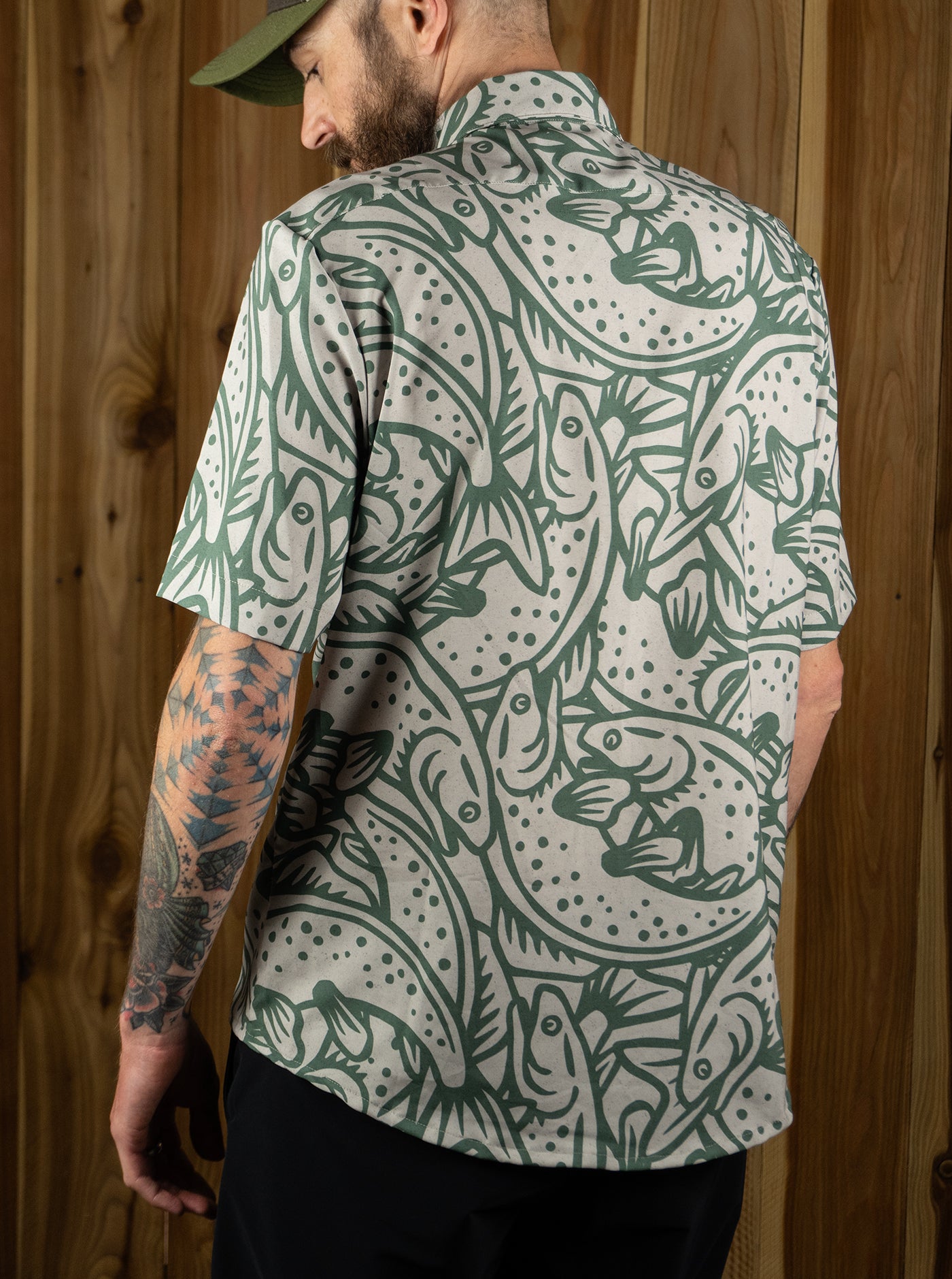 Howling Button Up Shirt - Loyal To The Waters - Green
