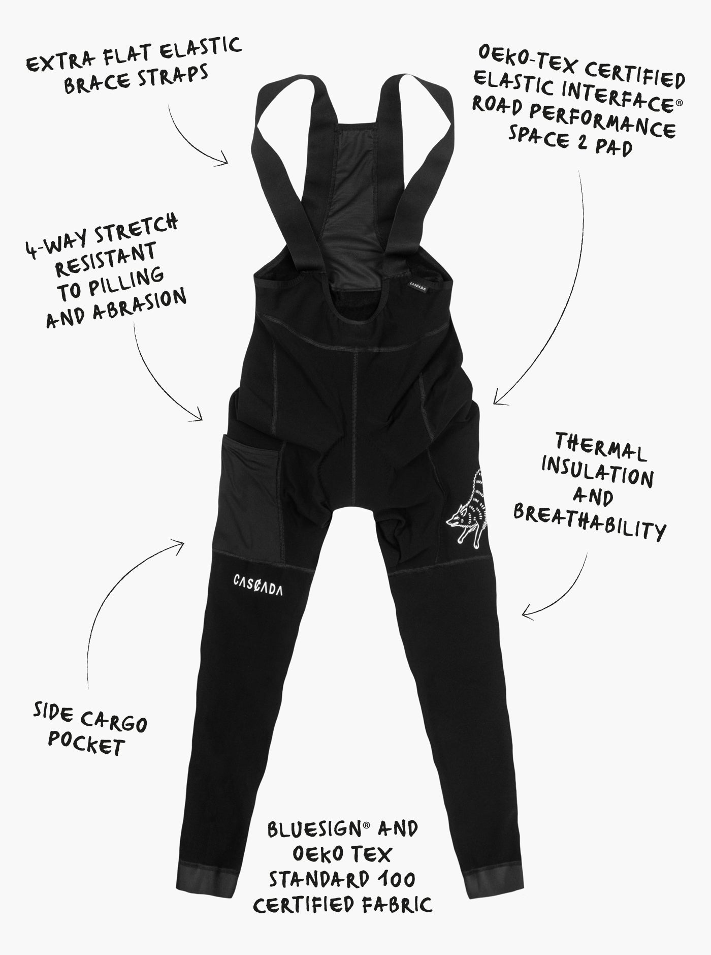 Women's Cargo Winter Tights - Black