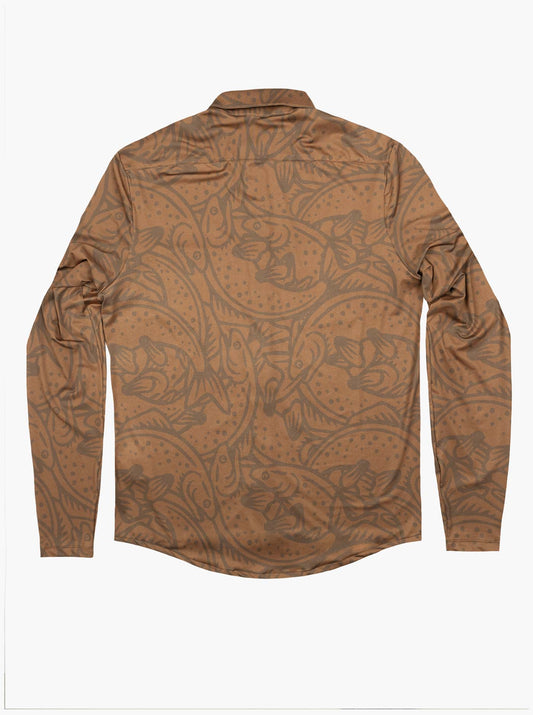 Yonder Long Sleeve Shirt - Loyal To The Waters - Rust