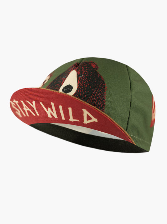 Cycling Cap - Stay Wild - Forest Green