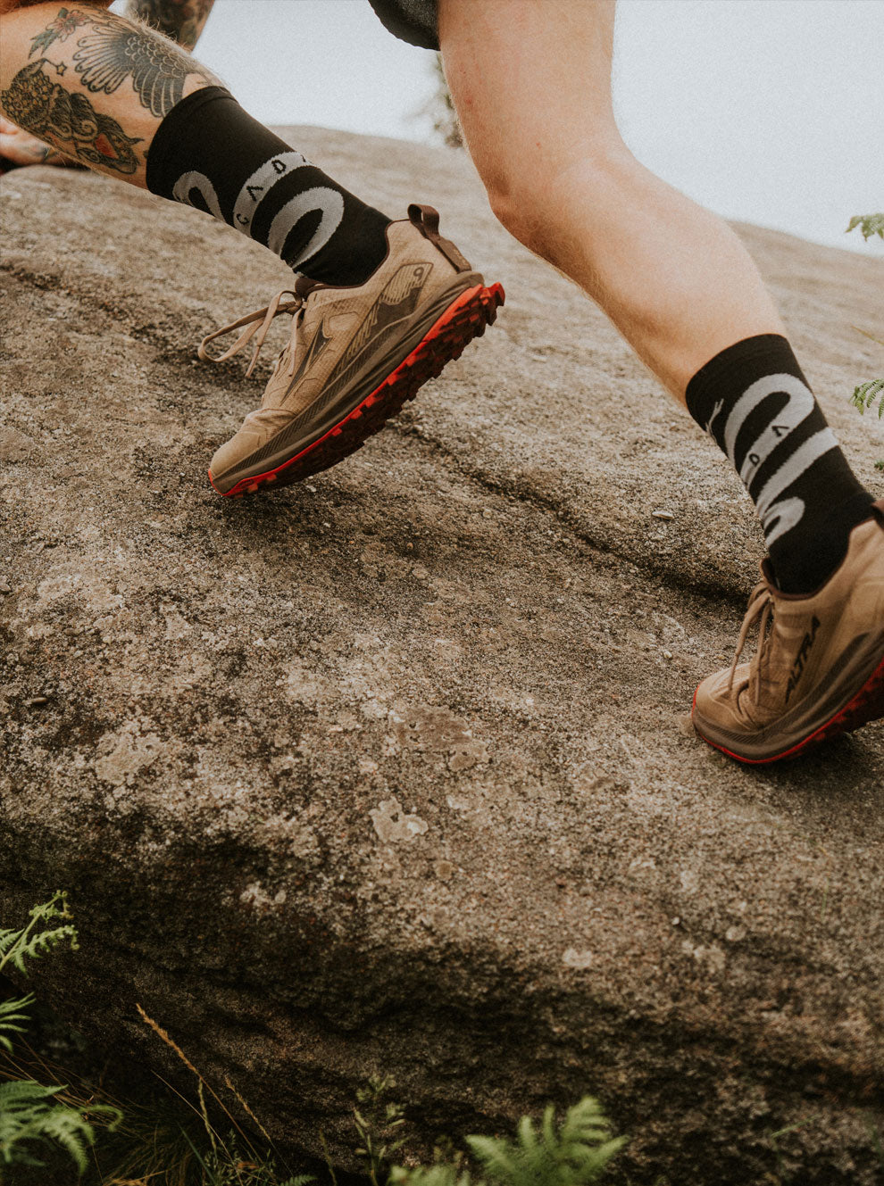 Cross Socks - White Snake