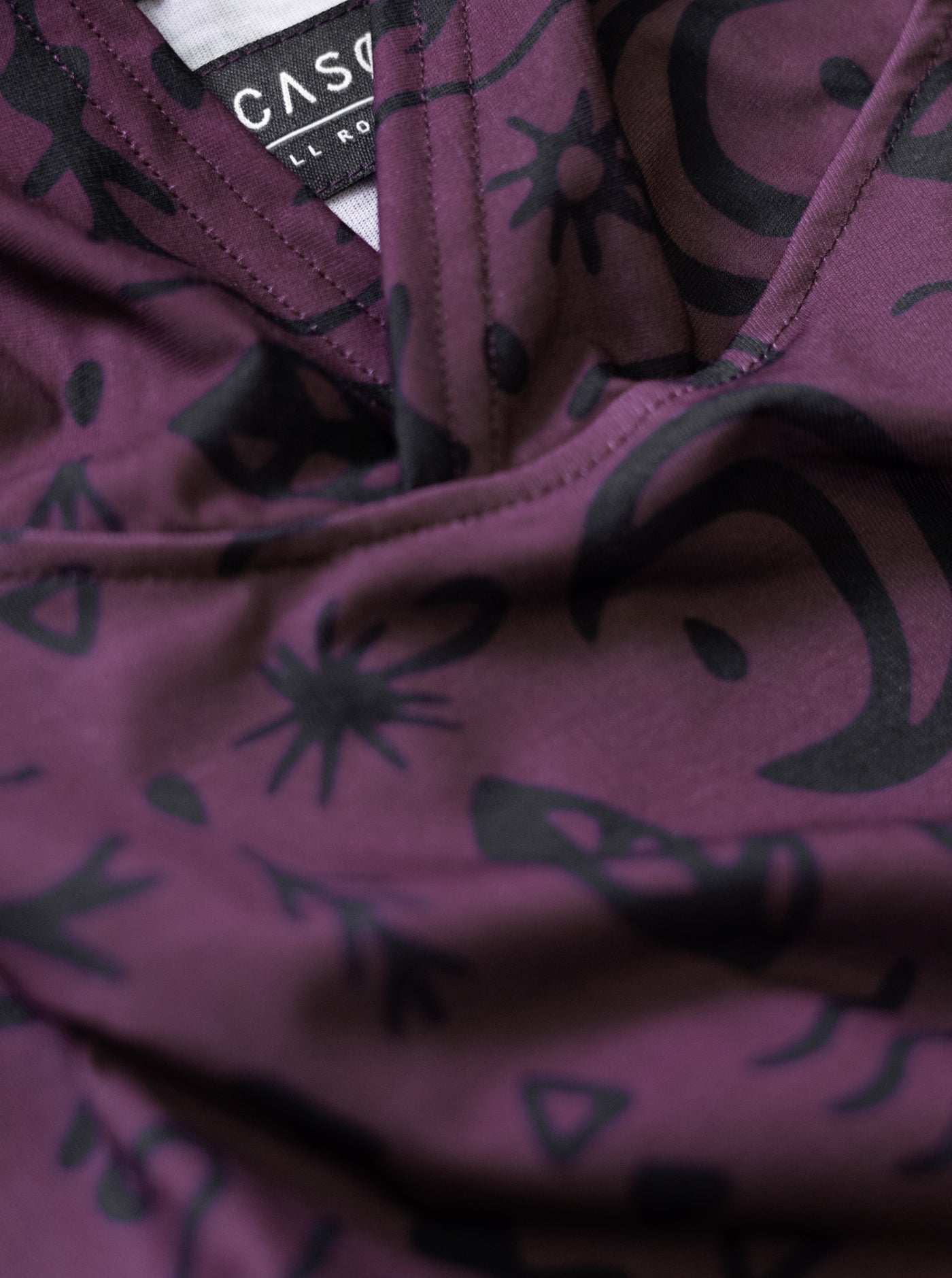 Trail T-Shirt Hoodie - Woodcut - Plum