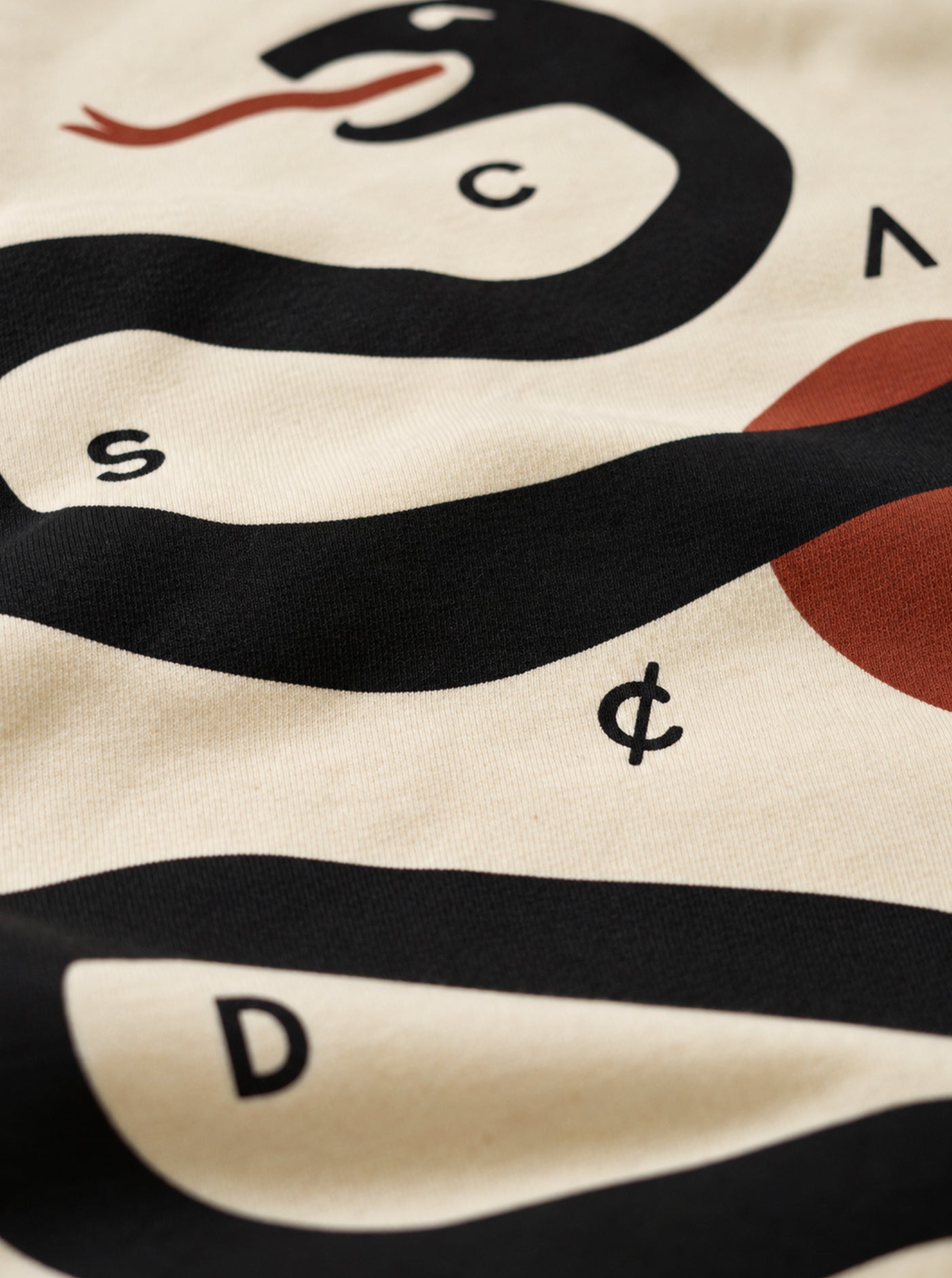 Cotton Unisex T-Shirt - Snakebite - Raw White