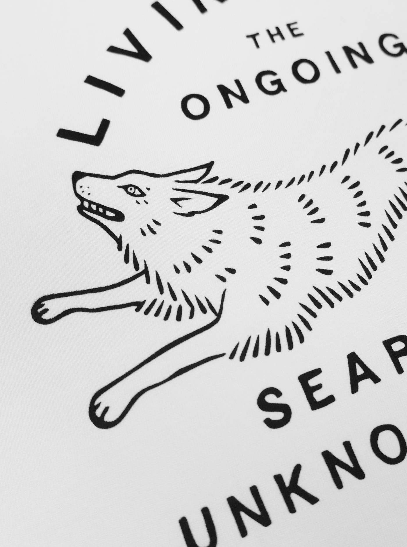 Cotton Unisex T-Shirt - Signature Wolf - White