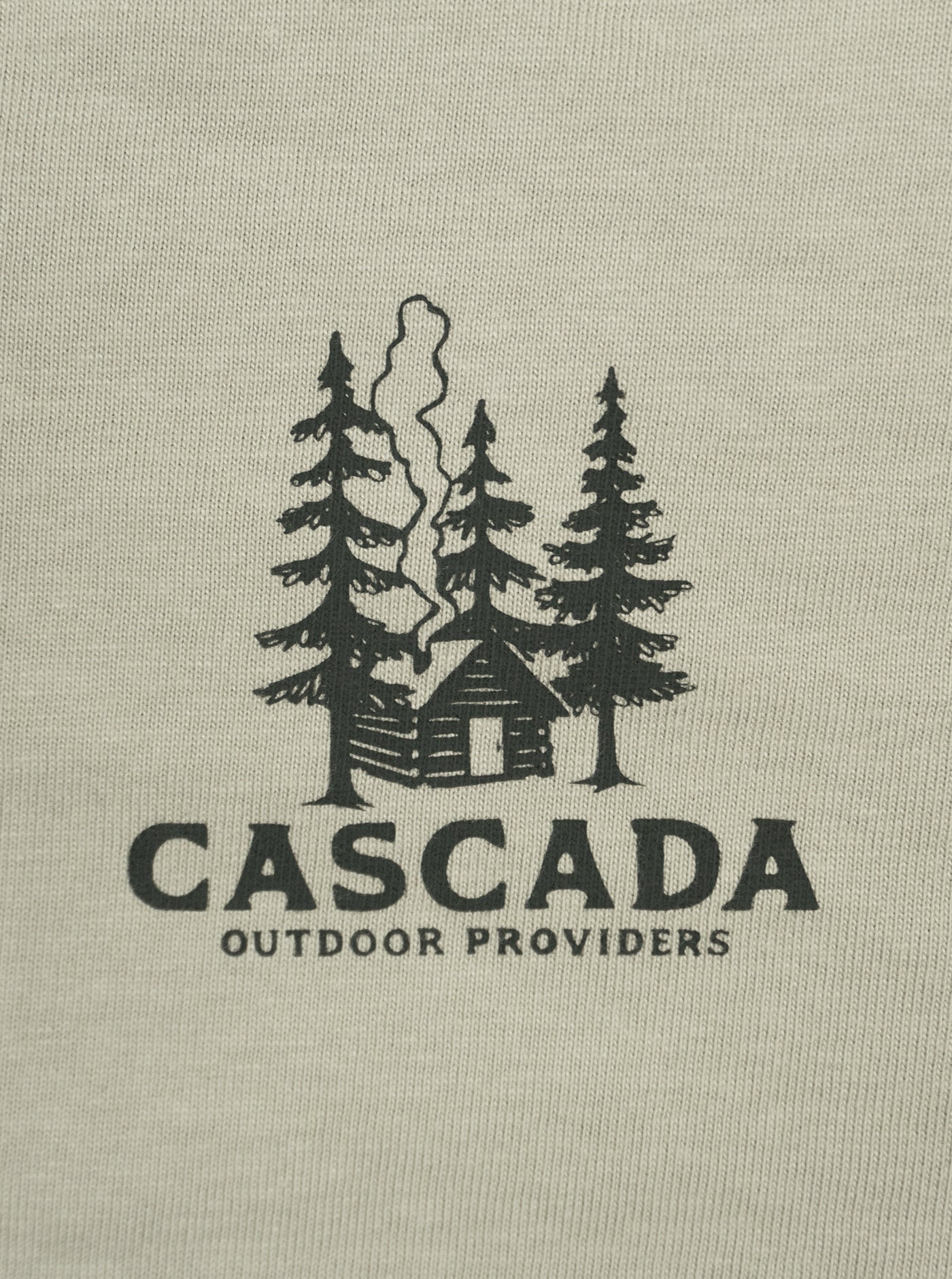 Cotton Unisex T-Shirt - At The Cabin - Dusty Green