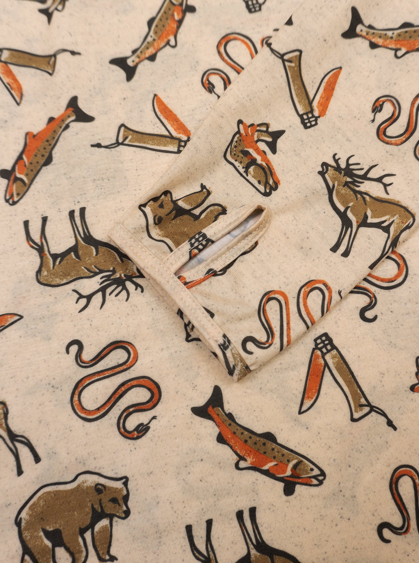 Trail T-Shirt Hoodie - Wild Wander - Cream