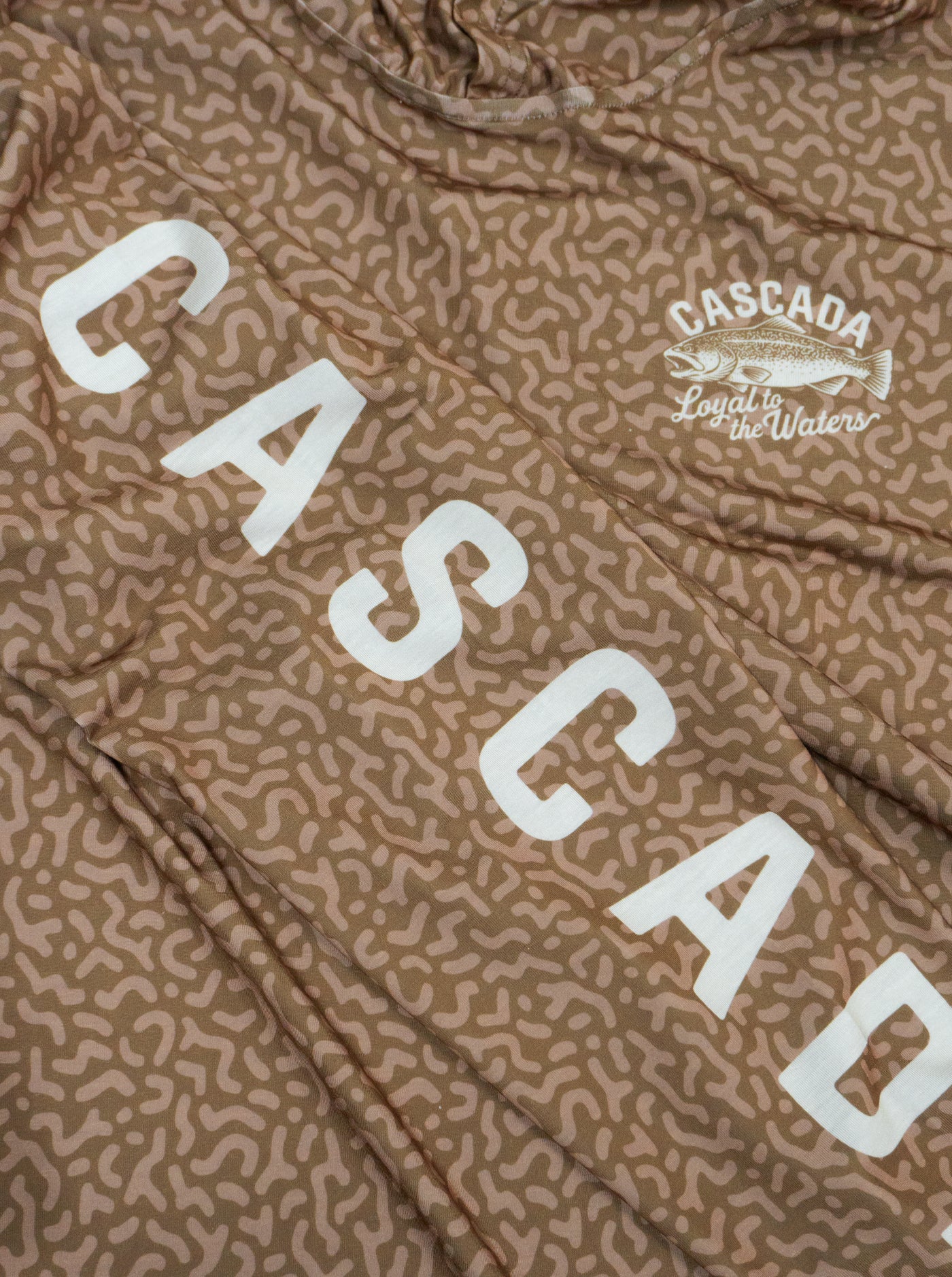 Trail T-Shirt Hoodie - Marble Trout