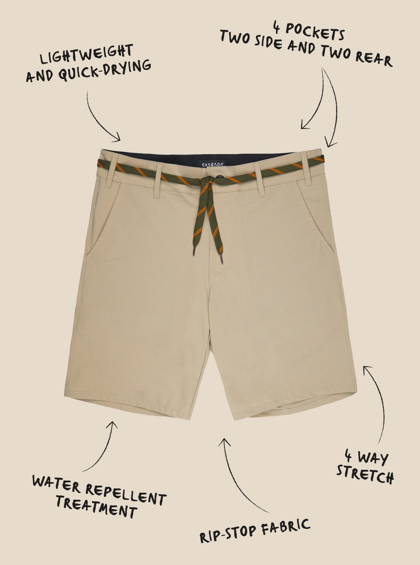Lakewood Adventure Shorts II - Khaki