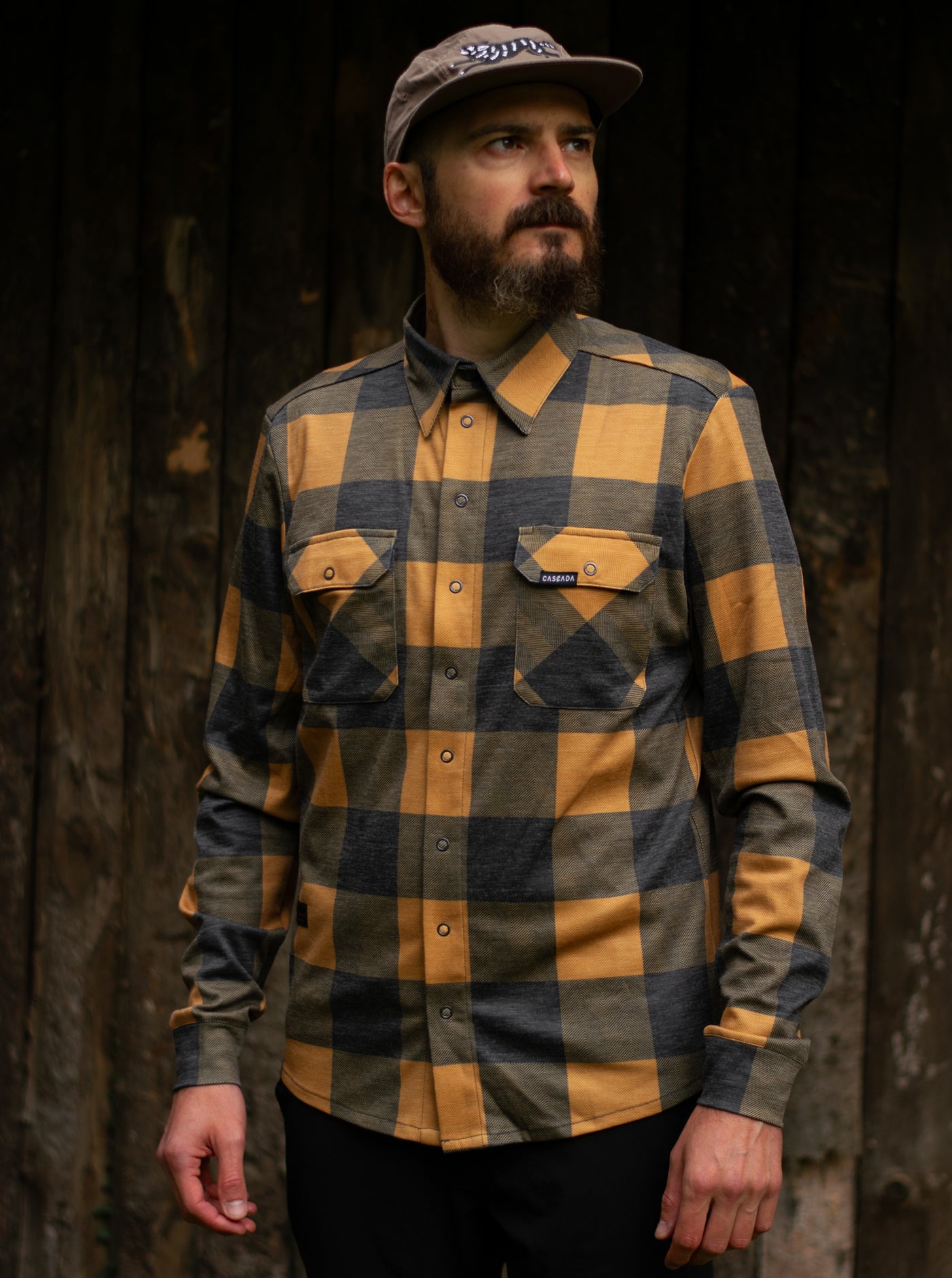 Land Outdoor Shirt - Gold Plaid