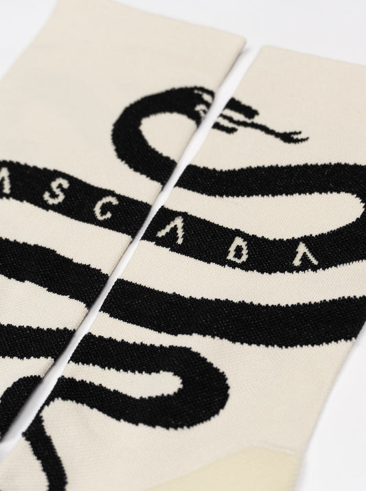 Cross Socks - Snake Cream/Black