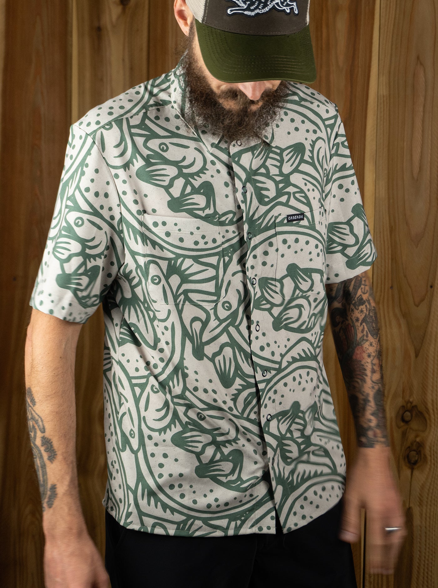 Howling Button Up Shirt - Loyal To The Waters - Green