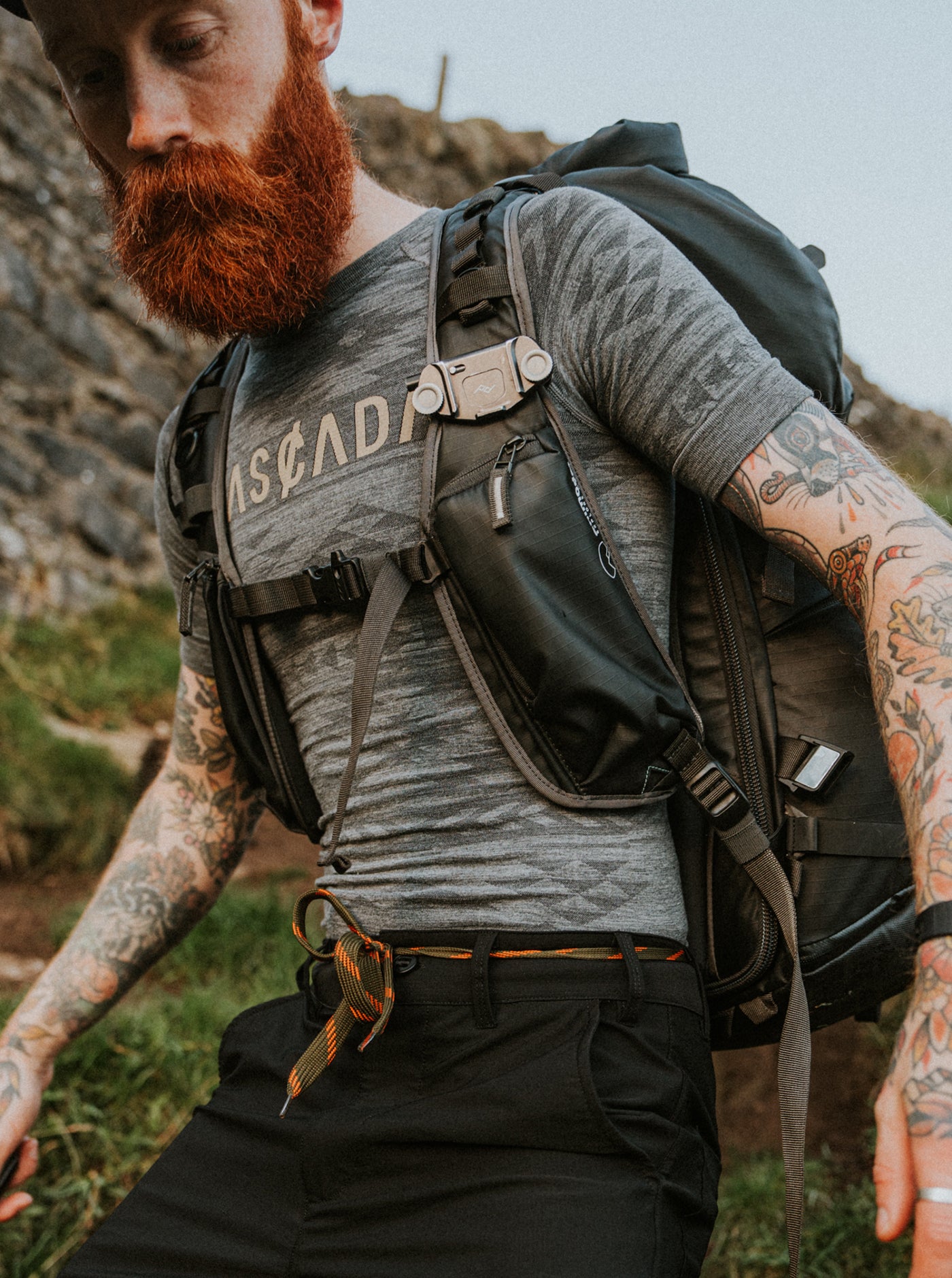 Merino Base Layer Short Sleeve Unisex - Earth Black