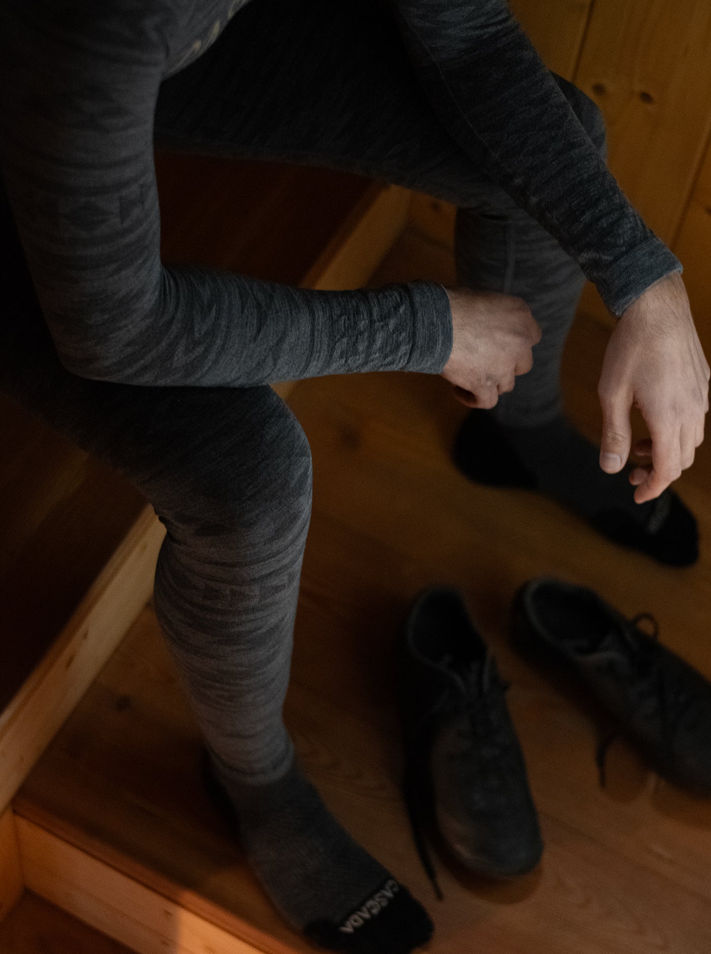 Merino Base Layer Bottoms Unisex - Earth Black