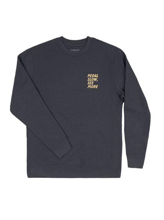 Unisex Classic Crew - Pedal Slow, See More - Storm Blue