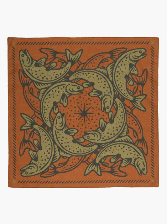 Bandana - Loyal To The Waters - Brick/Olive