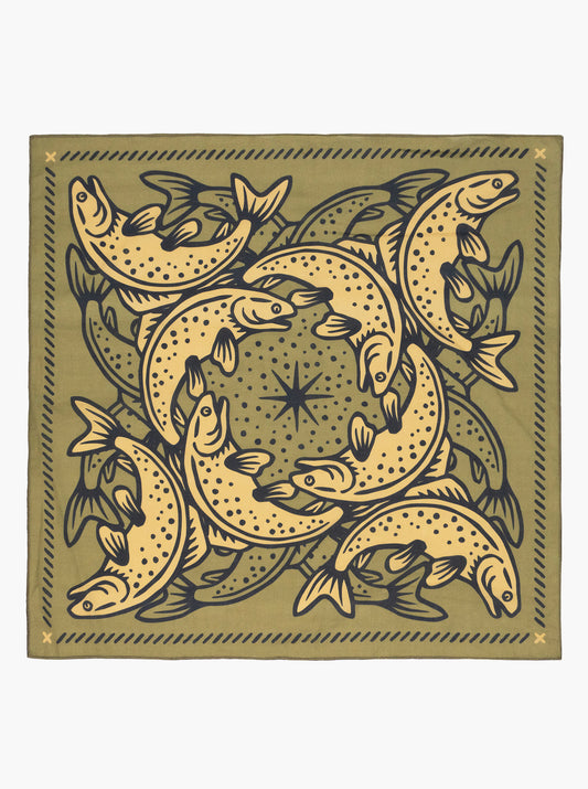 Bandana - Loyal To The Waters - Sage/Cream