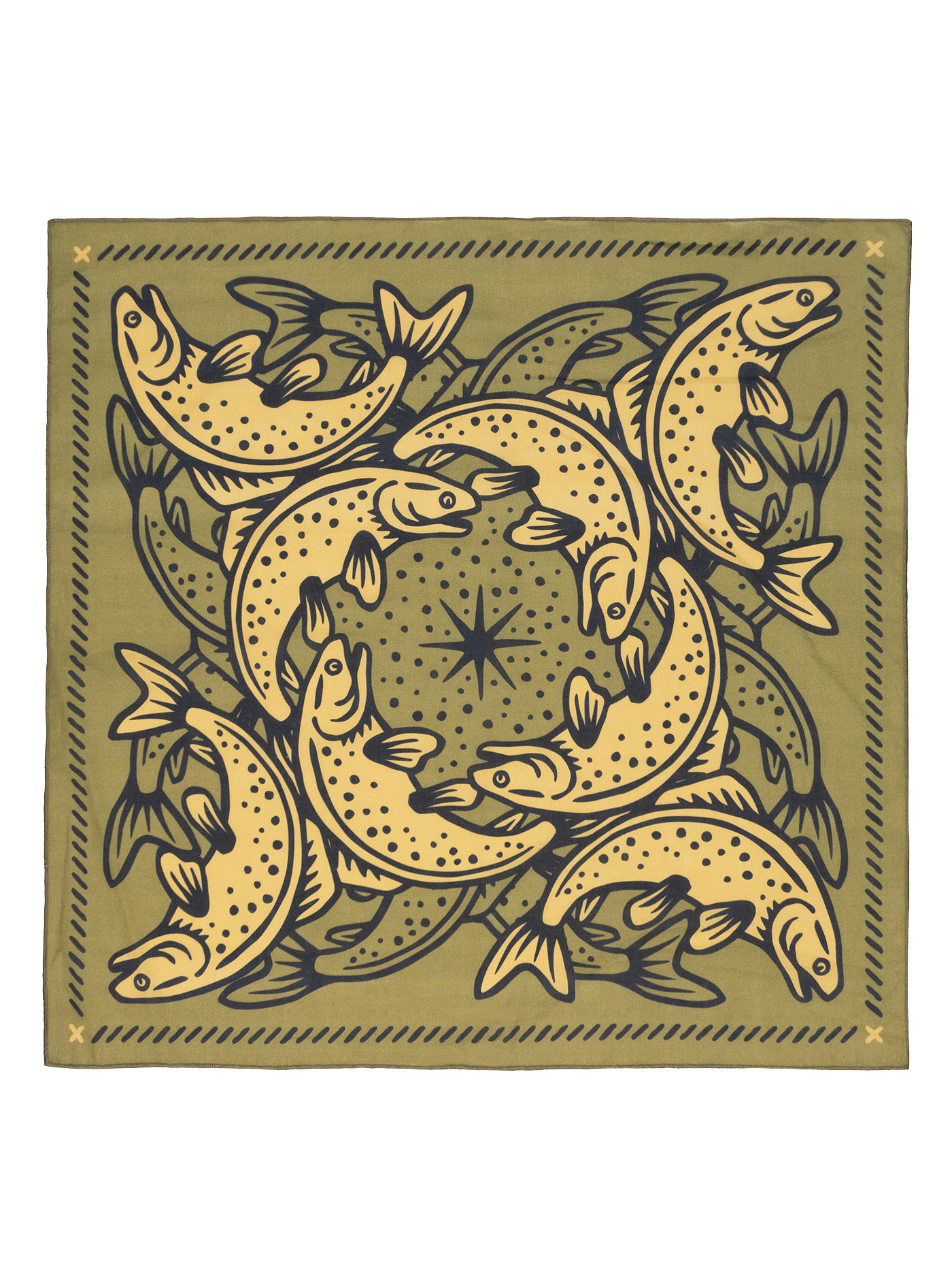 Bandana - Loyal To The Waters - Sage/Cream