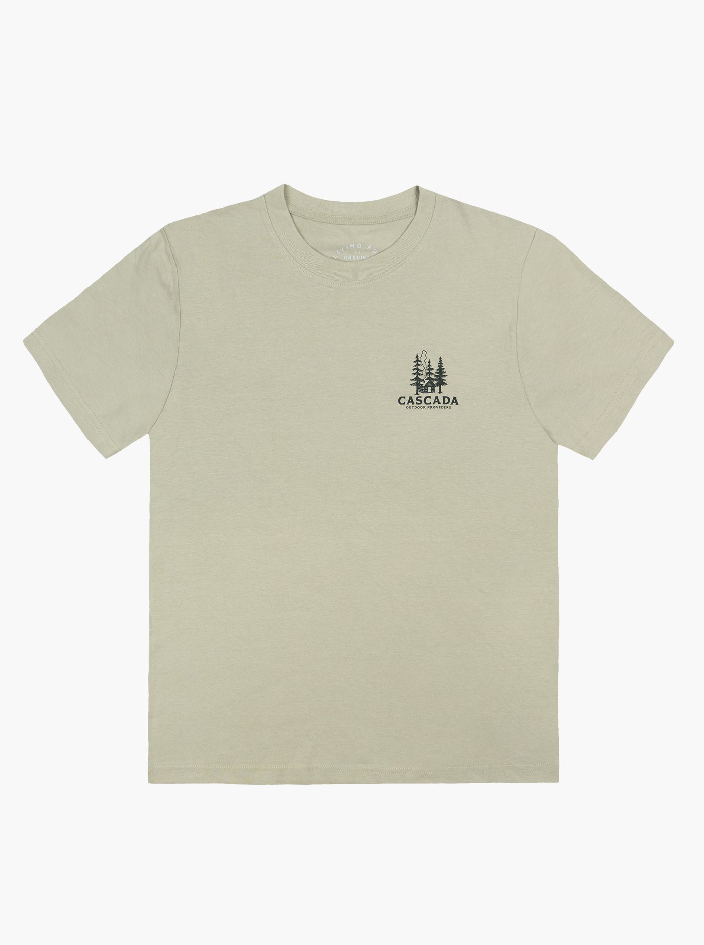 Cotton Unisex T-Shirt - At The Cabin - Dusty Green