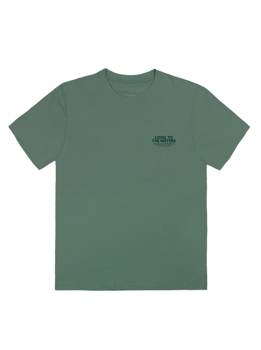Cotton Unisex T-Shirt - Loyal To The Waters - Sage Green