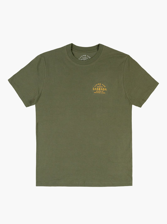 Cotton Unisex T-Shirt - Signature Wolf - Dark Olive