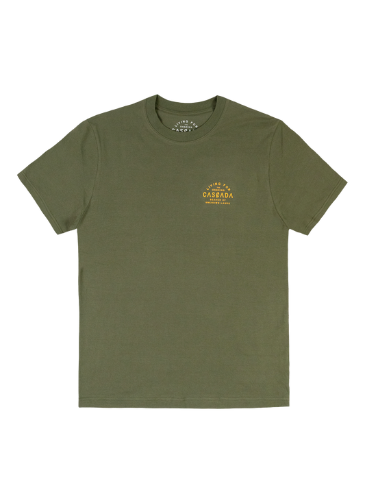 Cotton Unisex T-Shirt - Signature Wolf - Dark Olive