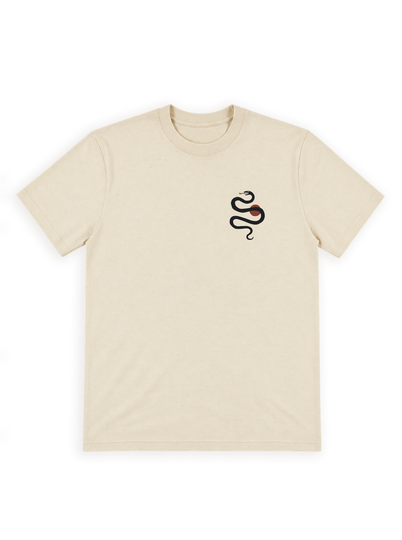 Cotton Unisex T-Shirt - Snakebite - Raw White