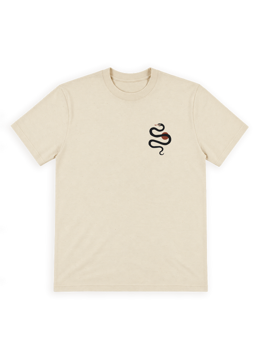 Cotton Unisex T-Shirt - Snakebite - Raw White