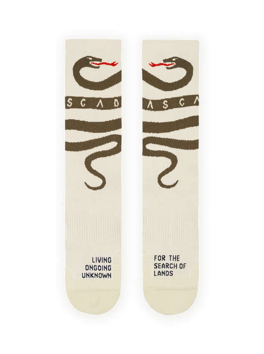 Cross Socks - Snake Cream/Olive