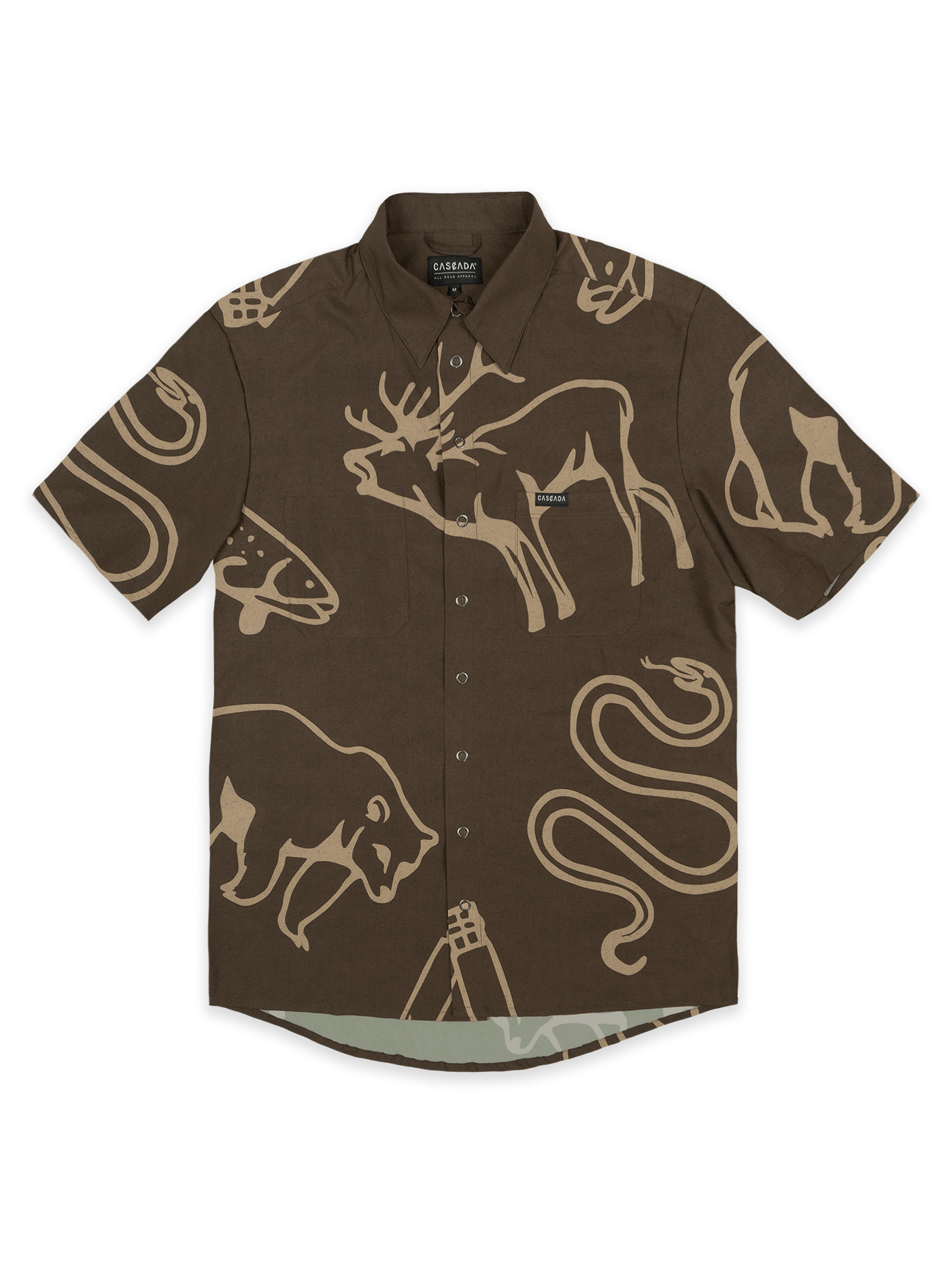 Howling Button Up Shirt - Forest Forge - Brown