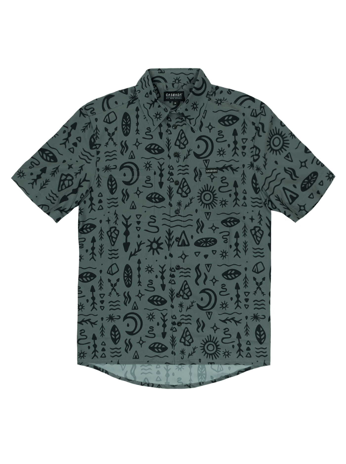 Howling Button Up Shirt - Woodcut