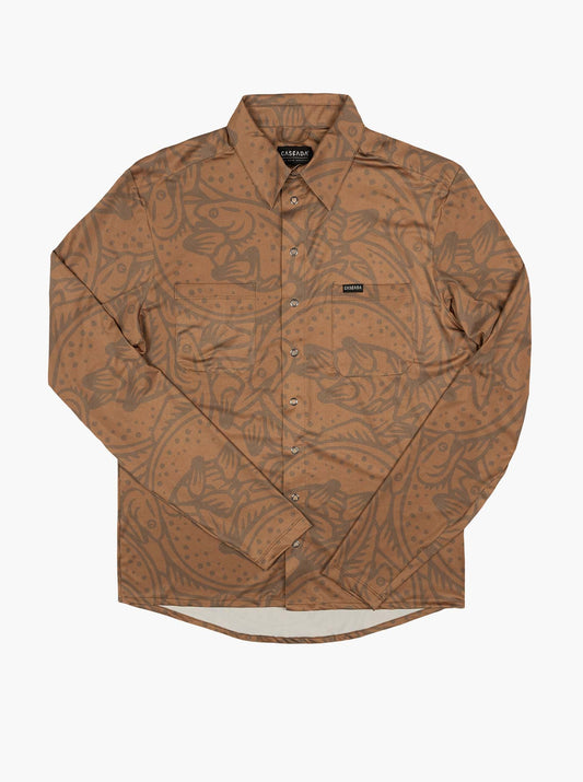 Yonder Long Sleeve Shirt - Loyal To The Waters - Rust