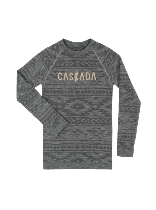 Merino Base Layer Long Sleeve Unisex - Earth Black