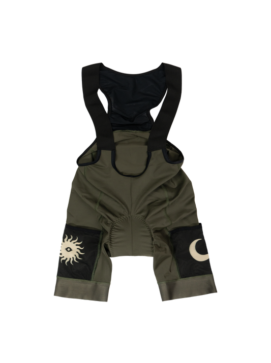 Women's Cargo Bib Shorts - Olive