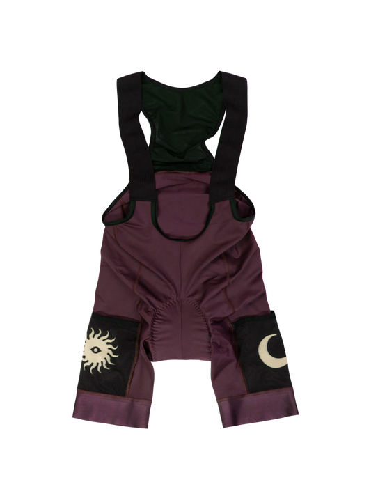 Cargo Bib Shorts - Plum