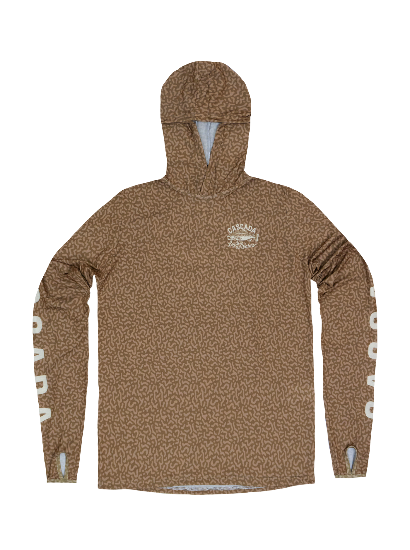 Trail T-Shirt Hoodie - Marble Trout