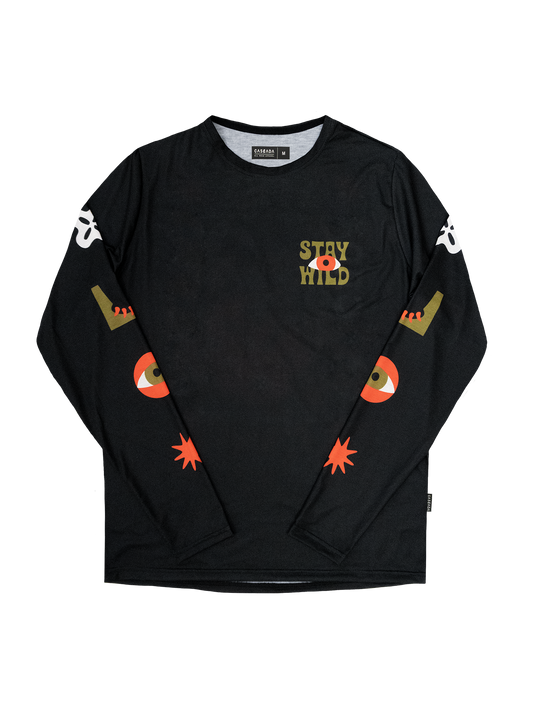 Trail Long Sleeve T-Shirt - Stay Wild - Black
