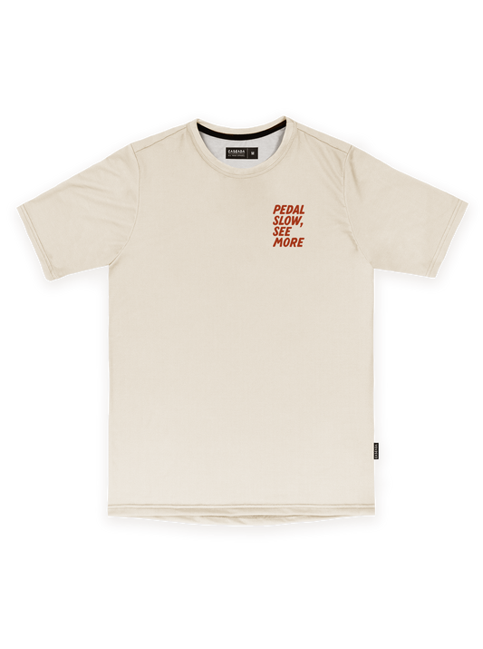 Trail T-Shirt - Pedal Slow, See More - Sand