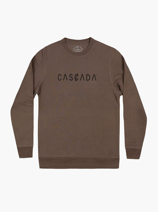 Unisex Classic Crew - Logo Ash Brown