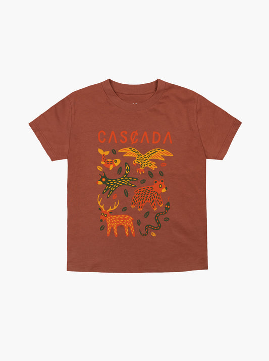 Youth Cotton T-Shirt - Burnt Sienna
