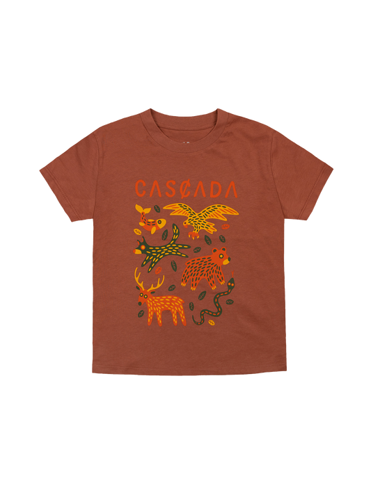 Youth Cotton T-Shirt - Burnt Sienna