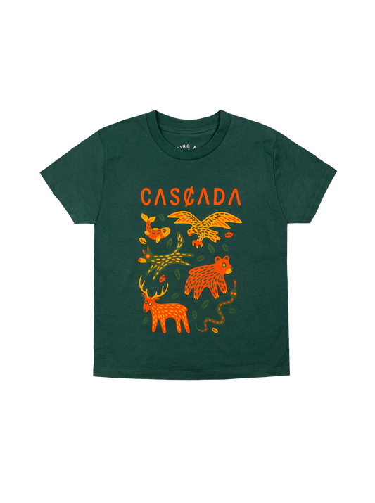 Youth Cotton T-Shirt - Forest Green