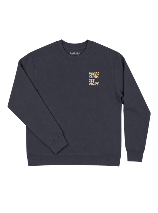 Unisex Classic Crew - Pedal Slow, See More - Storm Blue