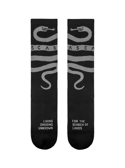 Cross Socks - White Snake