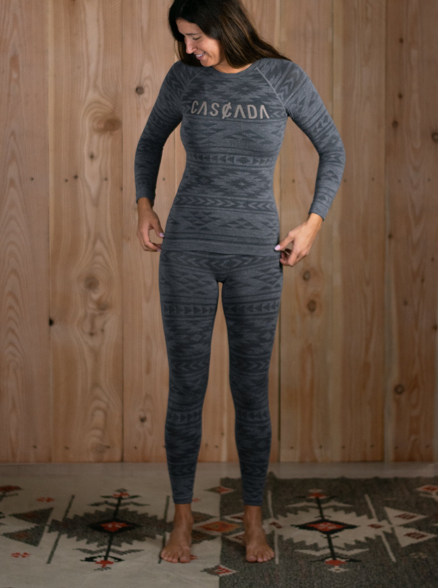 Merino Base Layer Long Sleeve Unisex - Earth Black