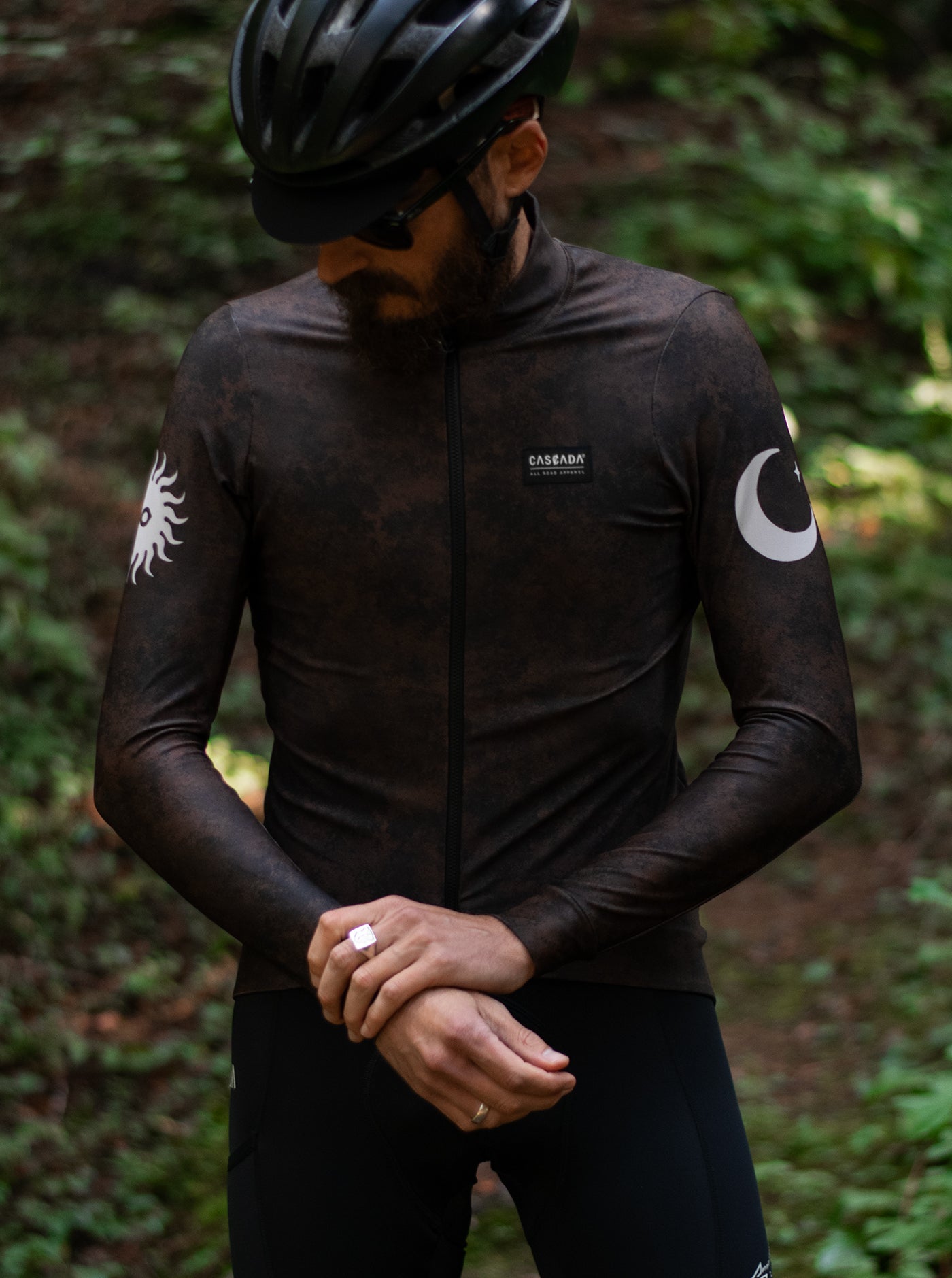Cycling Long Sleeve Jersey - Haze Brown