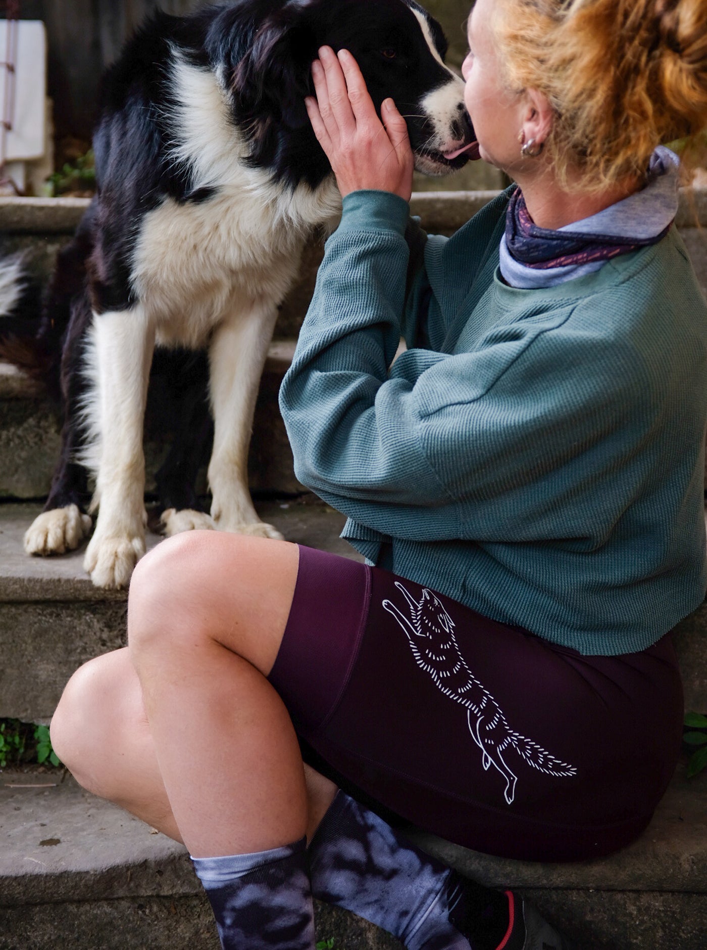 Women's Cargo Bib Shorts - Plum