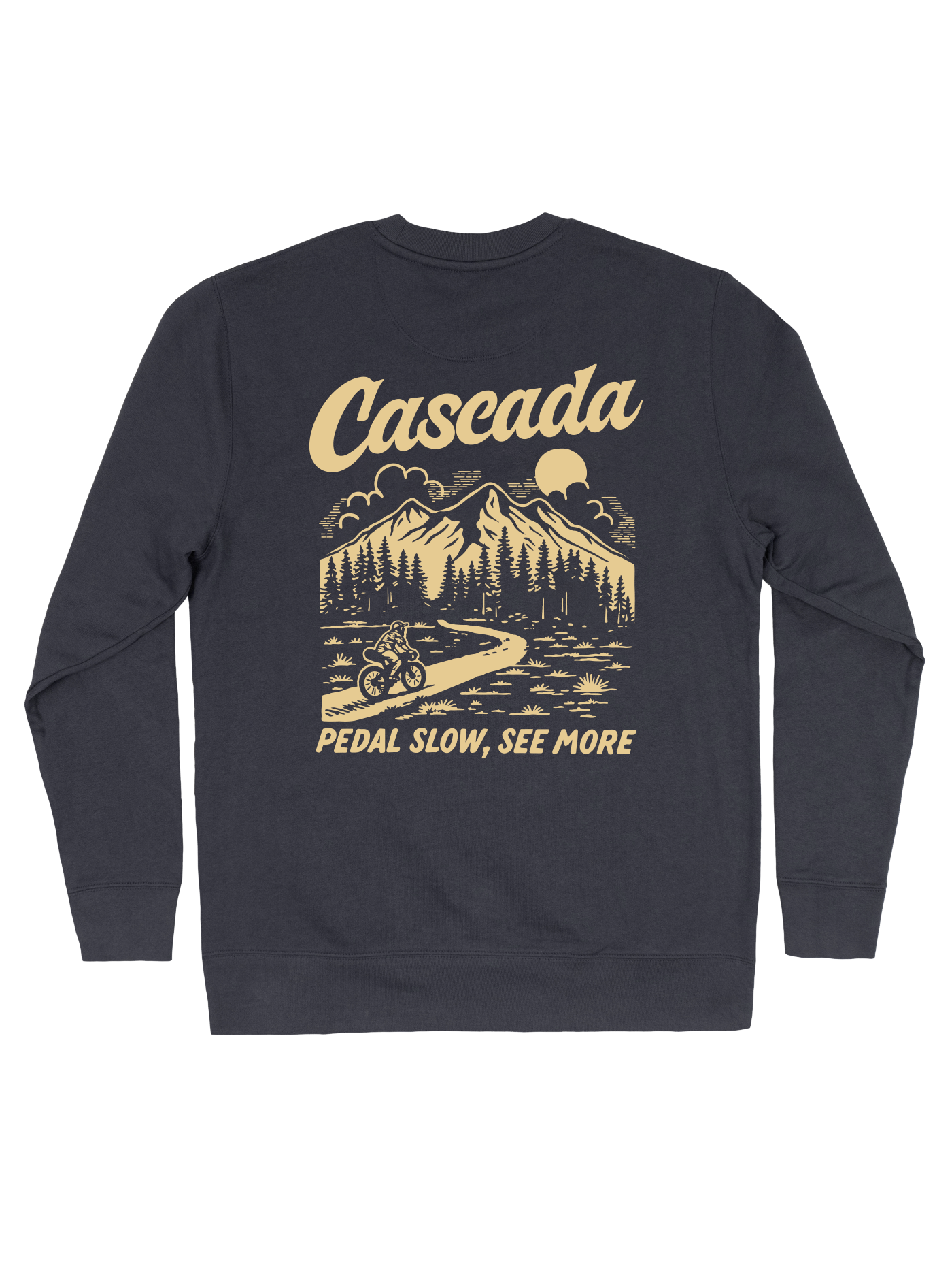 Unisex Classic Crew - Pedal Slow, See More - Storm Blue