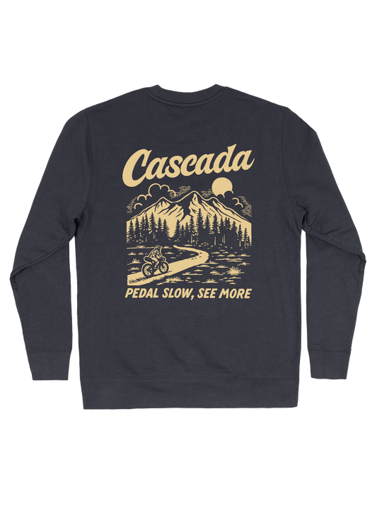 Unisex Classic Crew - Pedal Slow, See More - Storm Blue